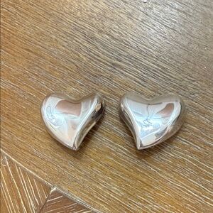 Sterling Silver clip in “Tiffany style”Heart Earrings
